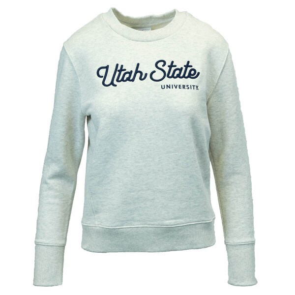 womens champion utah state university cropped sweatshirt oatmeal